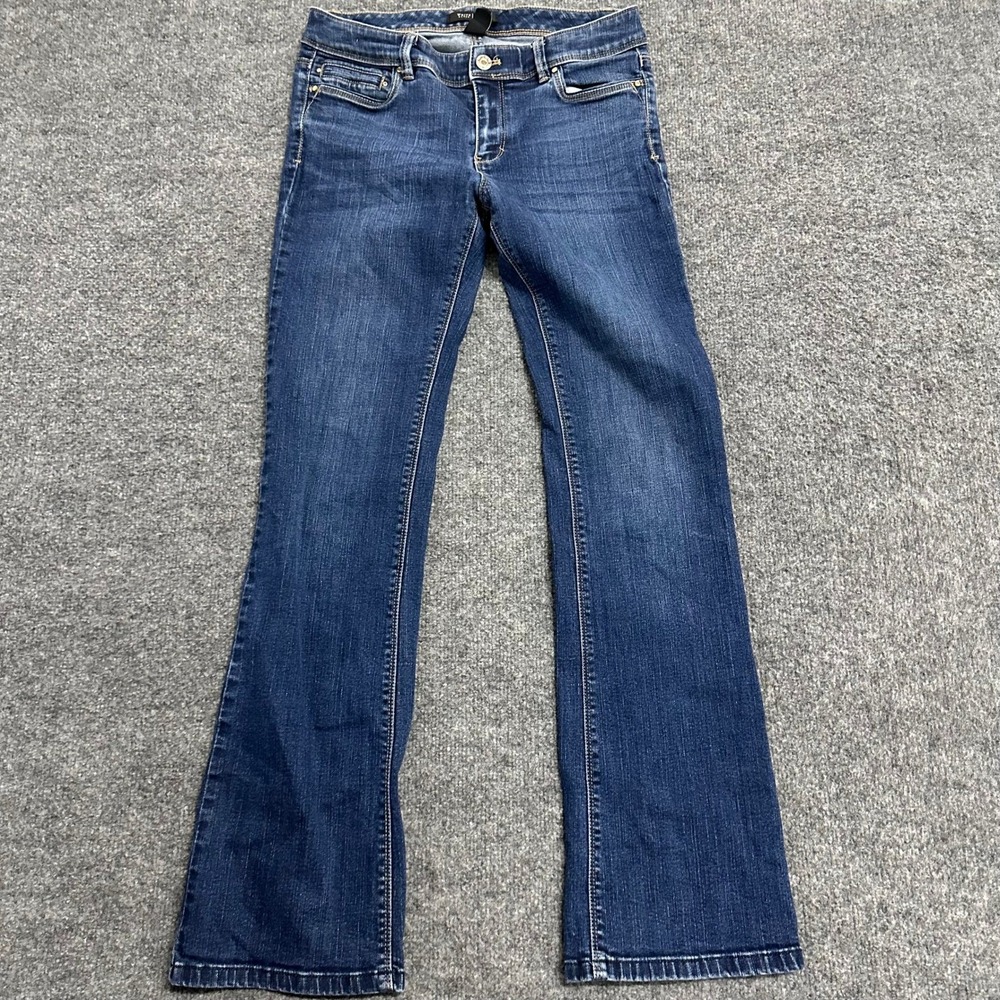 White House Black Market Jeans Womens 4S Blue Bootcut Dark Wash Stretch Denim